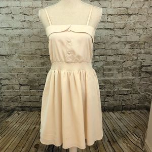 COMME TOI Anthropologie Cream Sun Dress